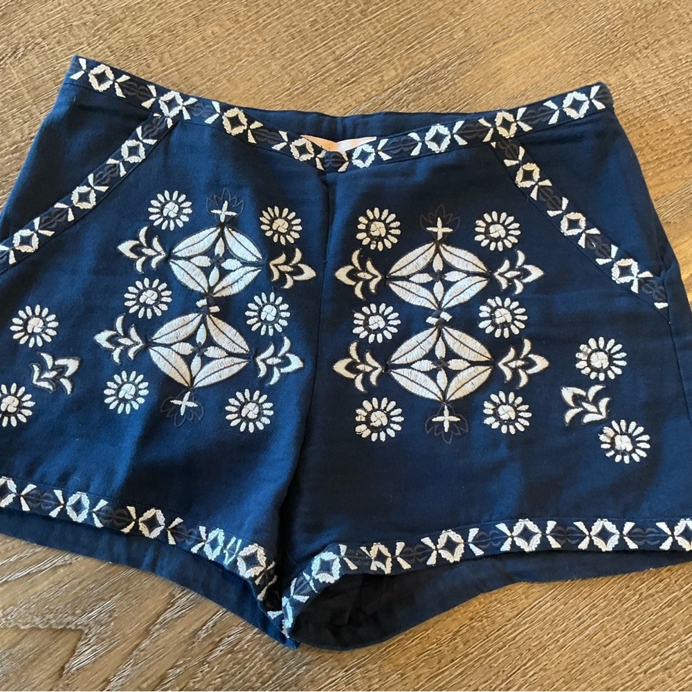 Philosophy Embroiled Navy Blue Women's Shorts